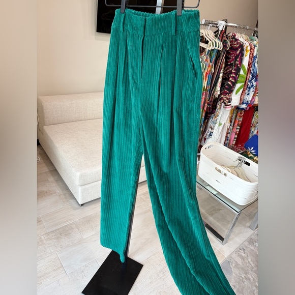 Farm Rio: Emerald Corduroy Pants - Picture 4 of 10